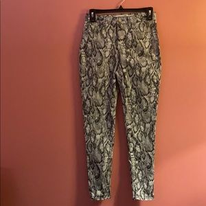 Tinseltown Snakeskin Skinny Jeans